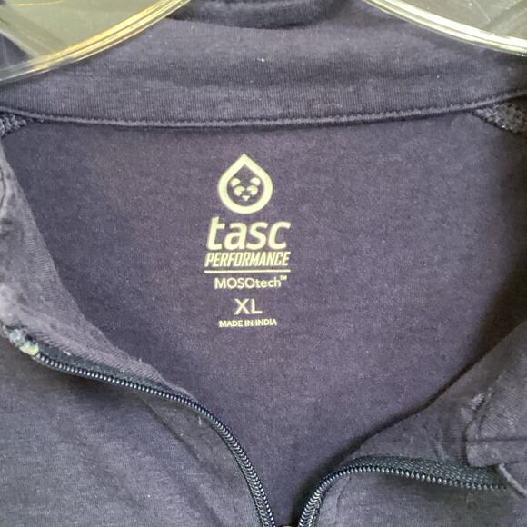 Tasc Performance MOSO Tech Shirt Size XL 1/4 Zip LS Bamboo Stripe UPF 50+ - Picture 4 of 13